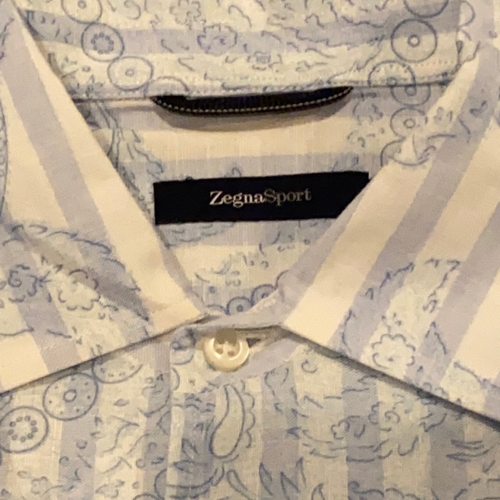 Nwot Zegna Sport Paisley Linen/Cotton Medium